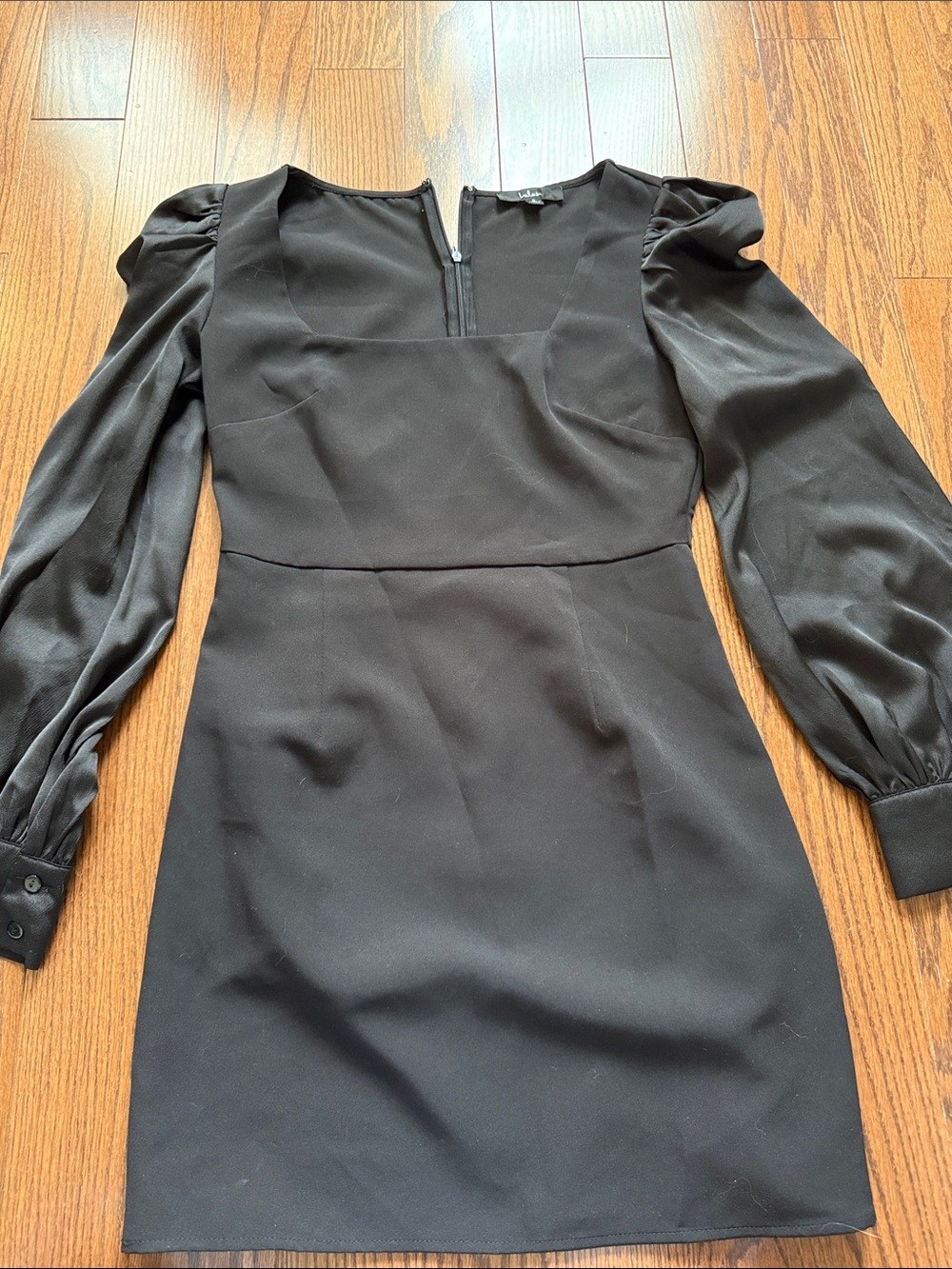 Classic Black Long-Sleeve Mini Dress